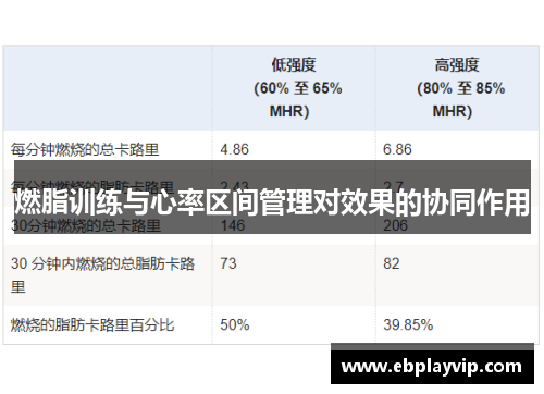 燃脂训练与心率区间管理对效果的协同作用